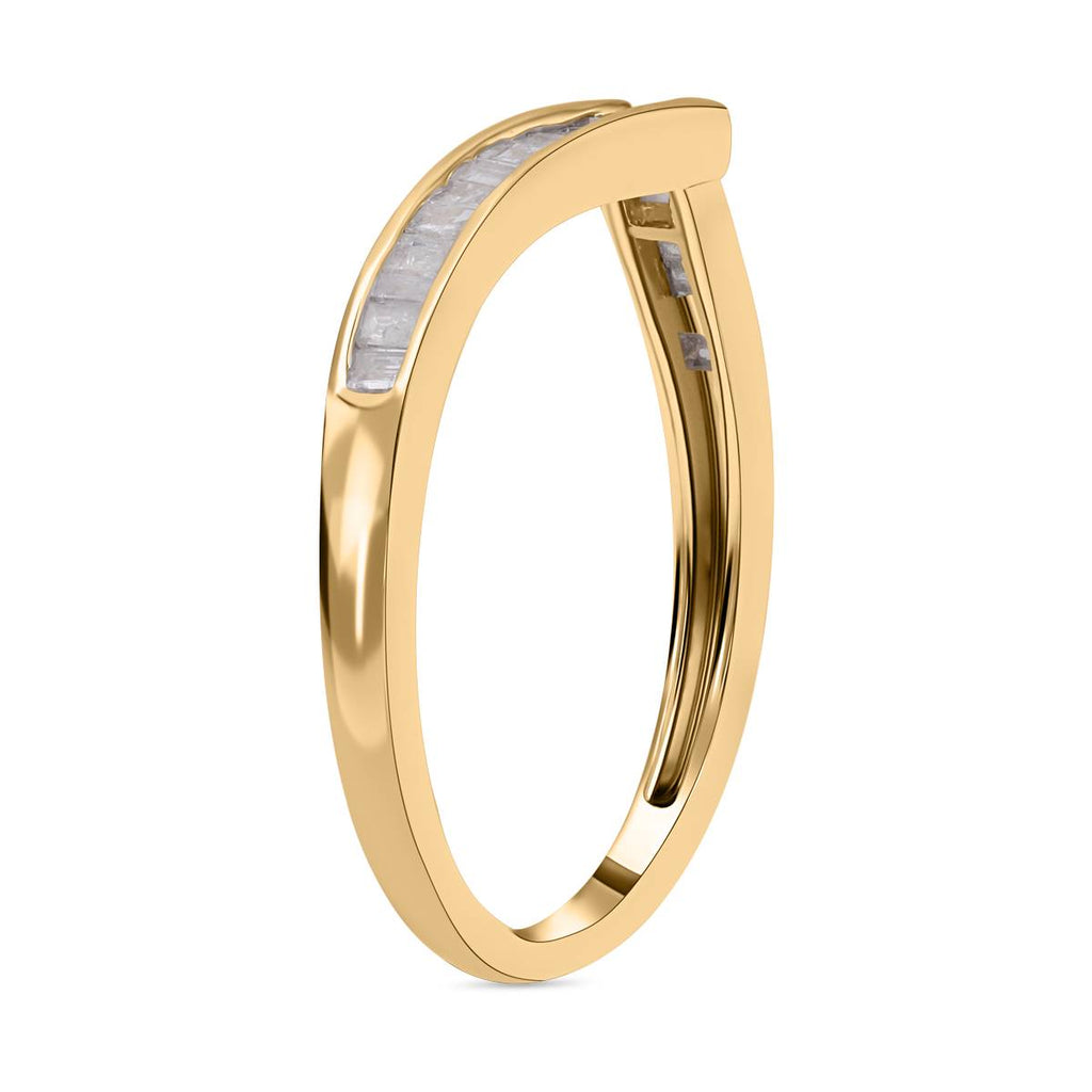 Find Of The Month - 9K Yellow Gold Diamond (G-H) Wishbone Ring 0.20Ct