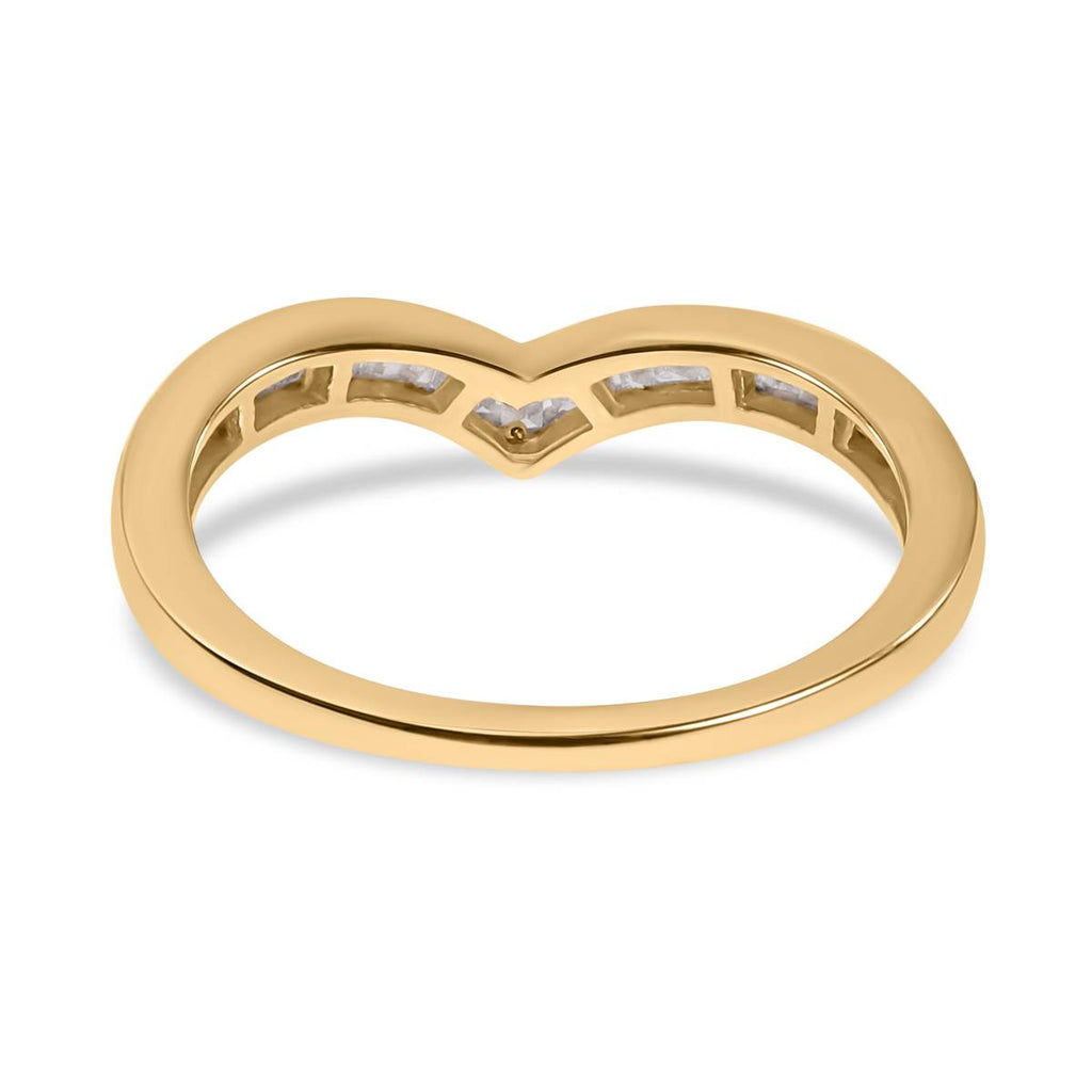 Find Of The Month - 9K Yellow Gold Diamond (G-H) Wishbone Ring 0.20Ct
