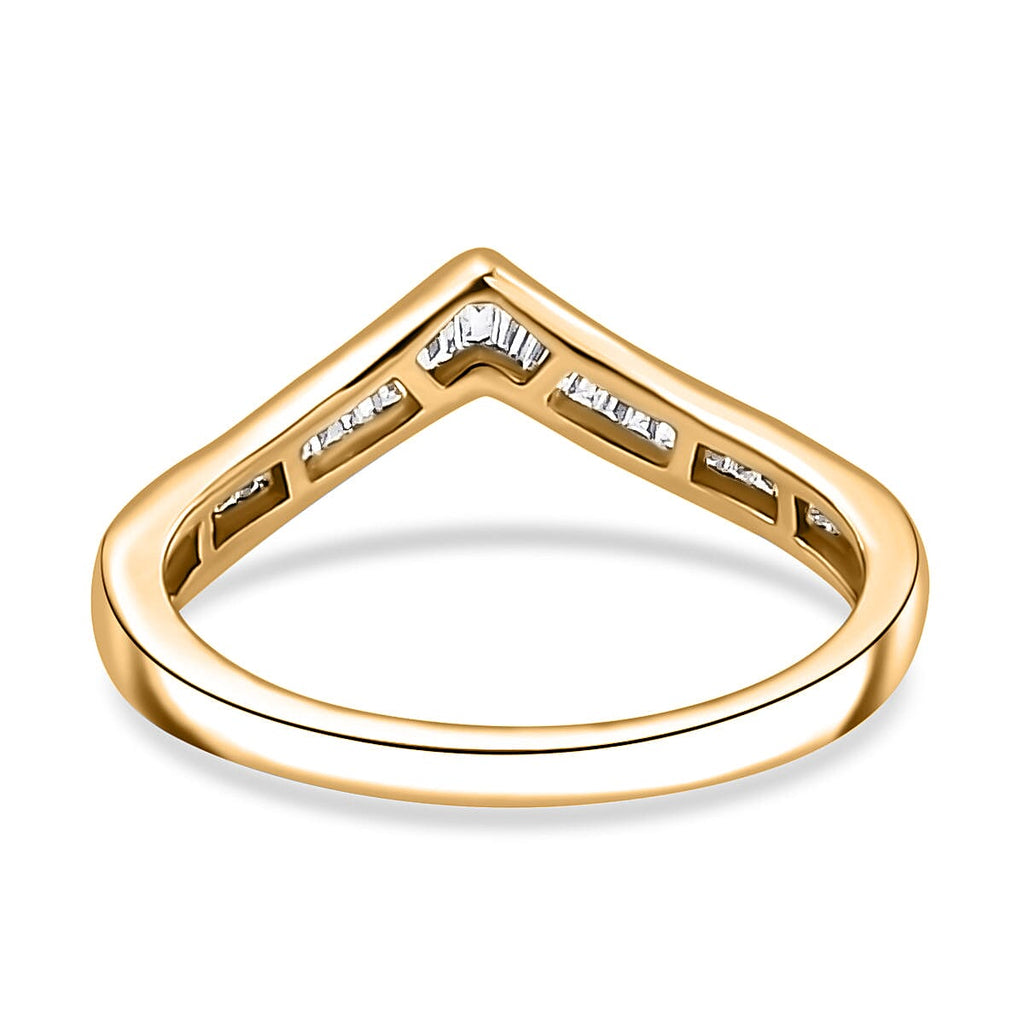 Find Of The Month - 9K Yellow Gold Diamond (G-H) Wishbone Ring 0.20Ct