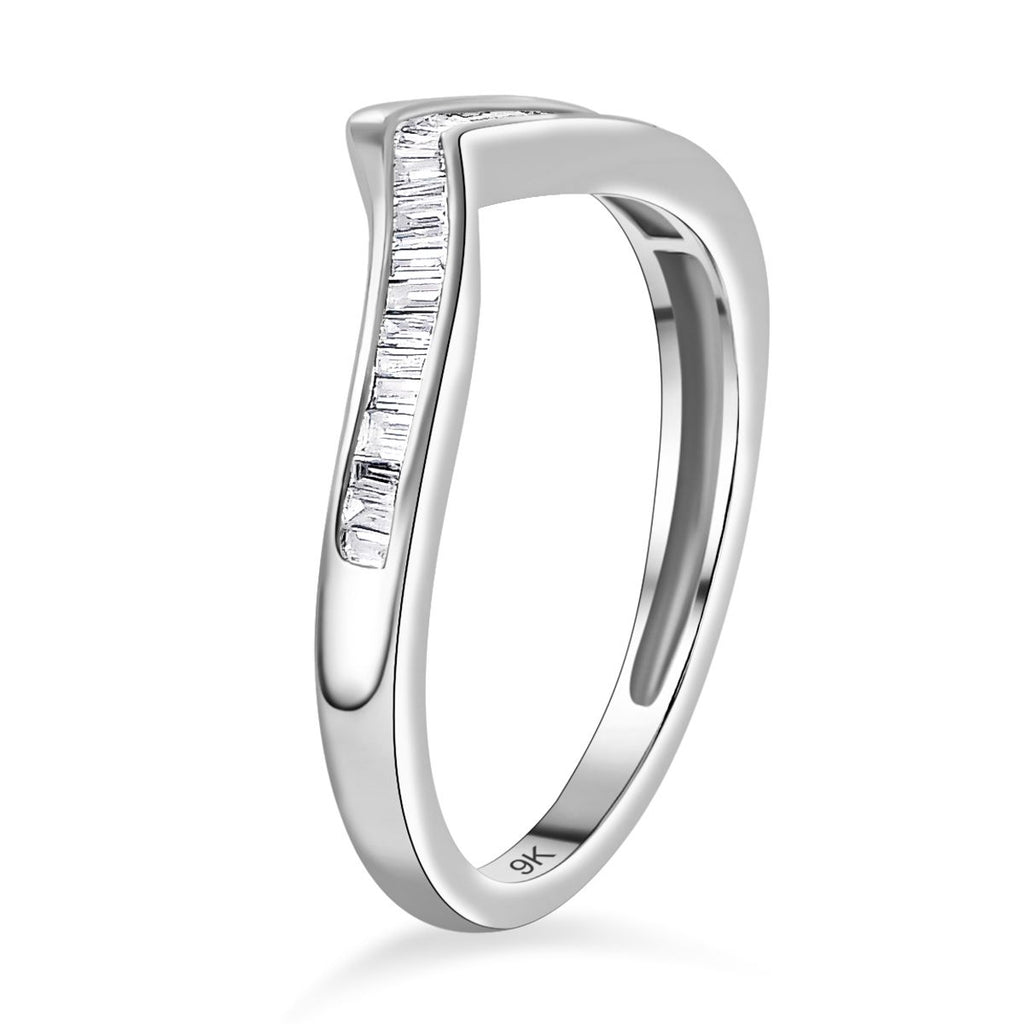 Close Out Deal - SGL Certified 9K White Gold Diamond (I3/GH) Wishbone Ring_7561524_3