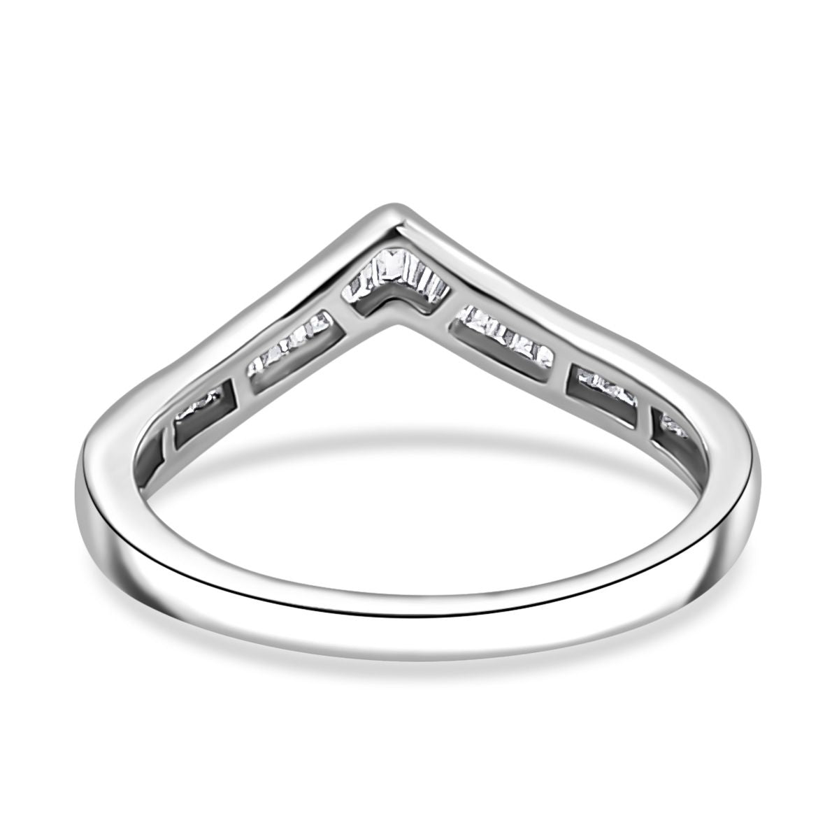 Find Of the Year - 9K White Gold Natural Diamond Wishbone Ring V32518640 5