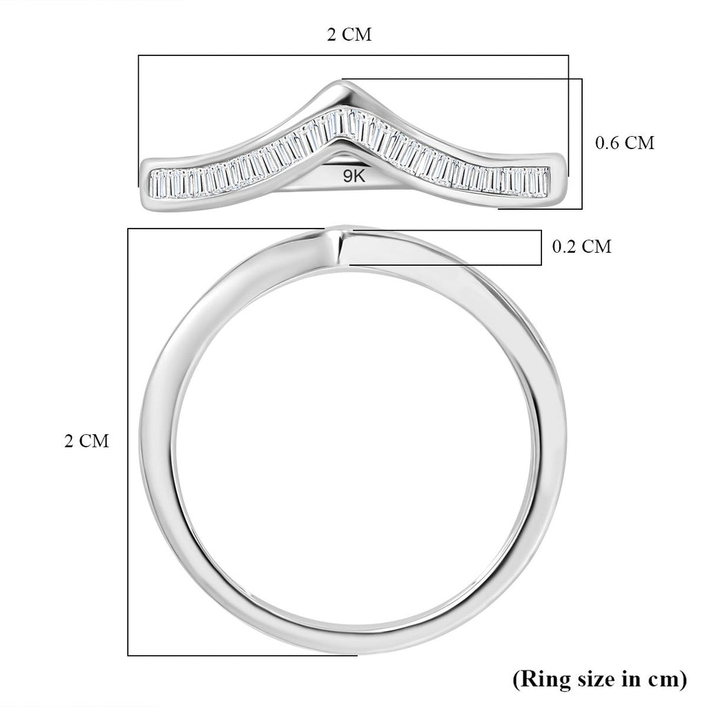 Close Out Deal - SGL Certified 9K White Gold Diamond (I3/GH) Wishbone Ring_7561524_5