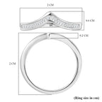 Close Out Deal - SGL Certified 9K White Gold Diamond (I3/GH) Wishbone Ring_7561524_5