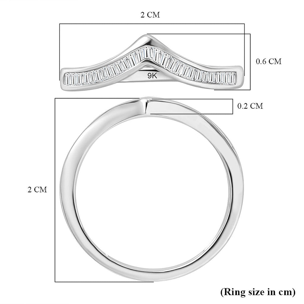Find Of The Month - 9K White Gold Diamond (G-H) Wishbone Ring 0.20Ct