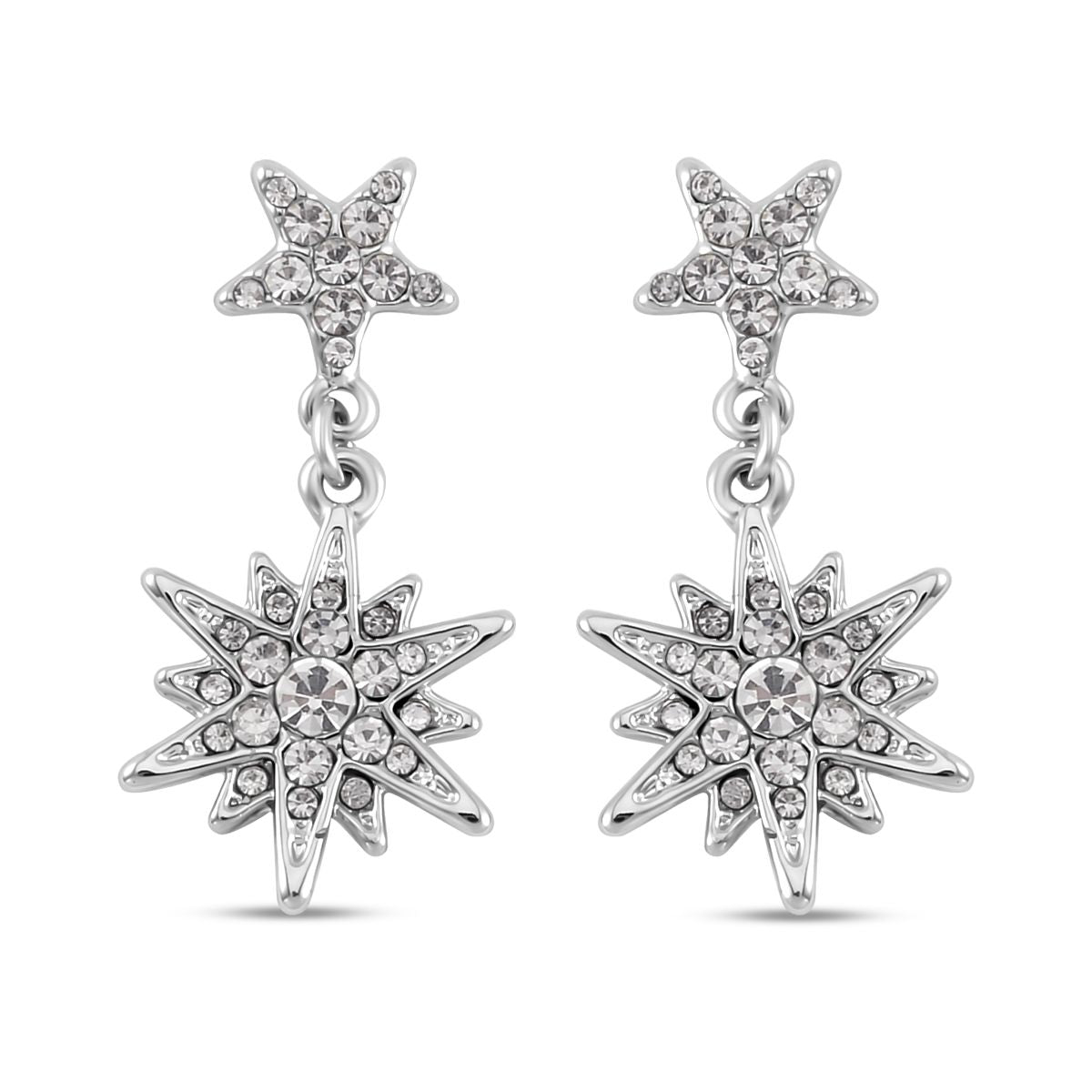 White Austrian Crystal Star Earrings 7561571 0