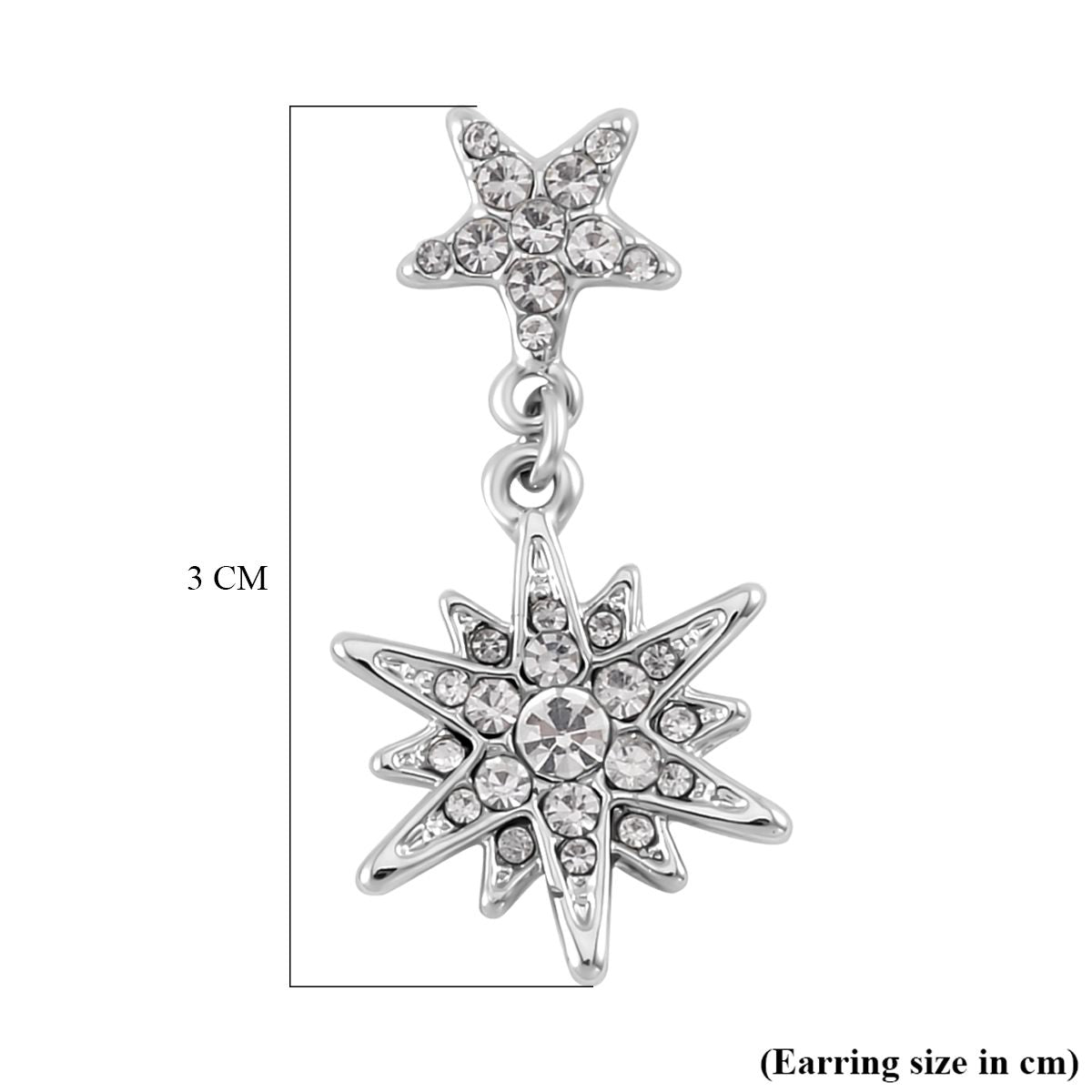 White Austrian Crystal Star Earrings 7561571 4