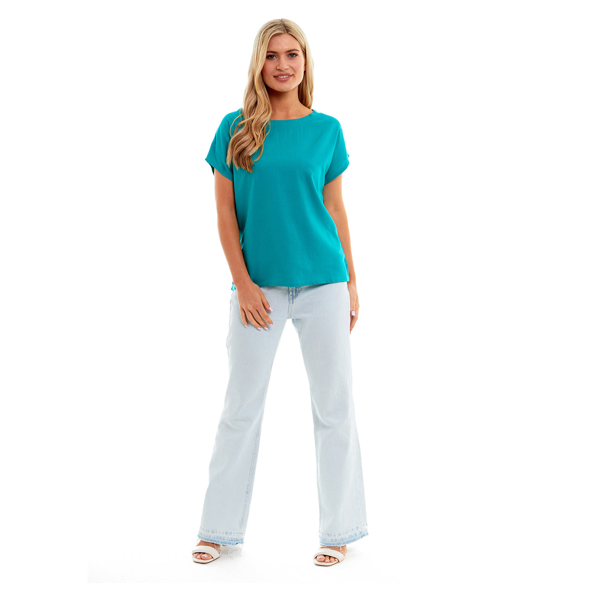 Ladies Crew Neck Linen Top V32573929 0