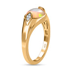 D'Joy Ethiopian Welo Opal & Natural Zircon Ring in 18K Vermeil Yellow Gold Plated Sterling Silver 1.27 Ct._7566156_3