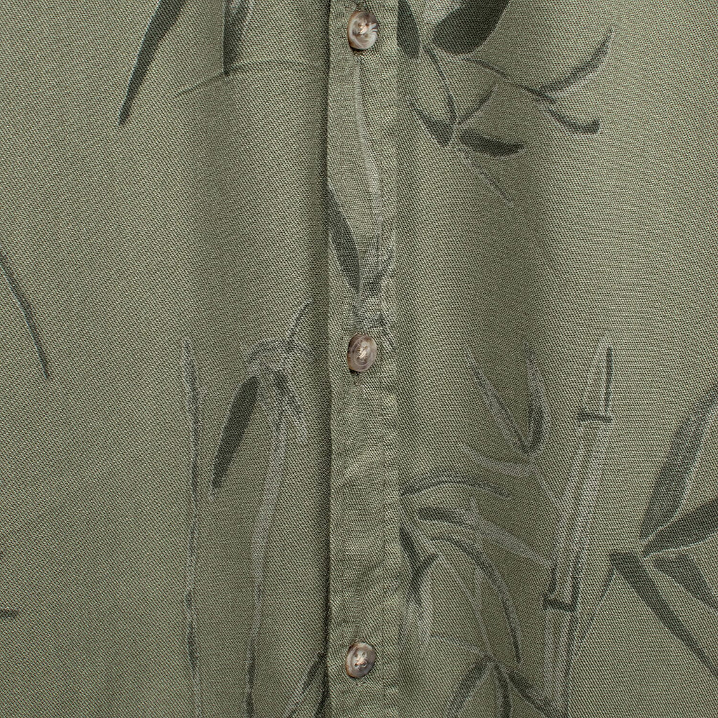 Leaf Print Half Sleeves Mens Shirt (Size M) - Khaki_7566246_3