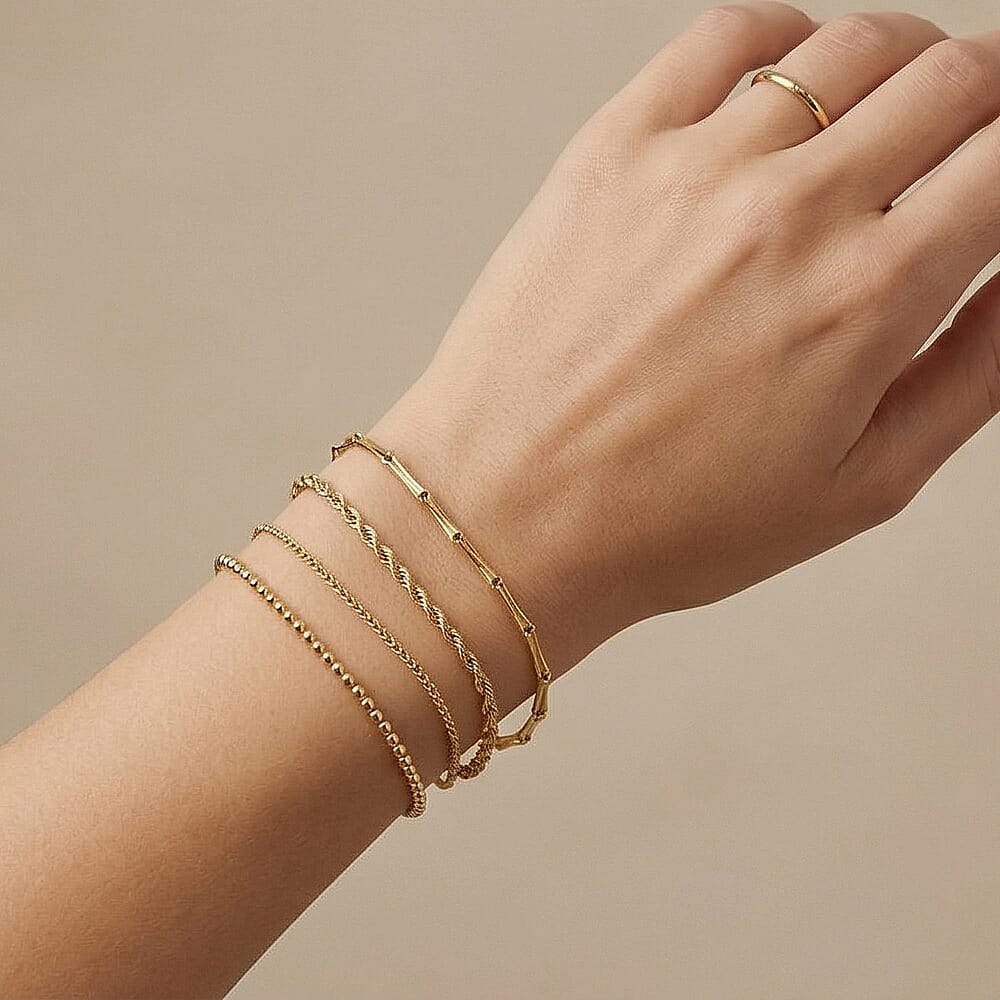 Wheat Shape Bracelet in 9K Yellow Gold 7 Inch 7567434 2