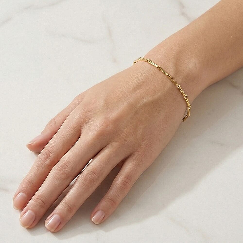 Wheat Shape Bracelet in 9K Yellow Gold 7 Inch 7567434 5