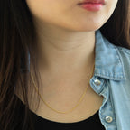 9K Yellow Gold Spiga Chain With Spring Ring Clasp (Size - 18)_7570397_1