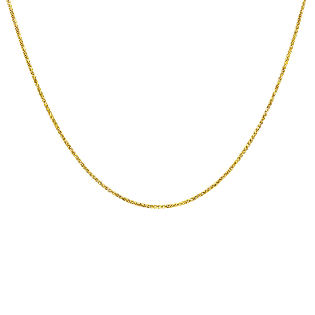 9K Yellow Gold Spiga Chain With Spring Ring Clasp (Size - 18)_7570397_2