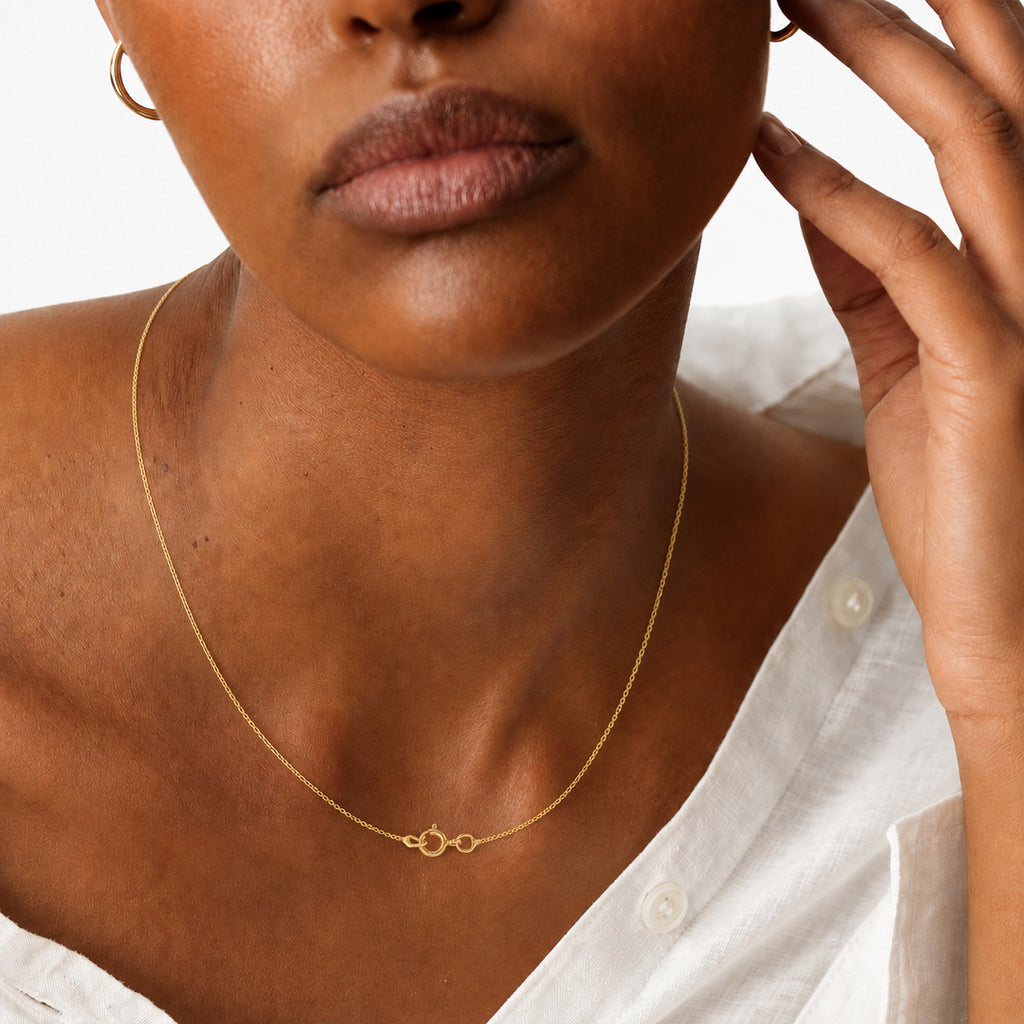 14K Yellow Gold  Chain (Size - 16),  Gold Wt. 0.9 Gms_7570398_5