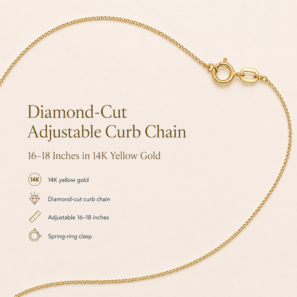 14K Yellow Gold  Chain (Size - 16),  Gold Wt. 0.9 Gms_7570398_6
