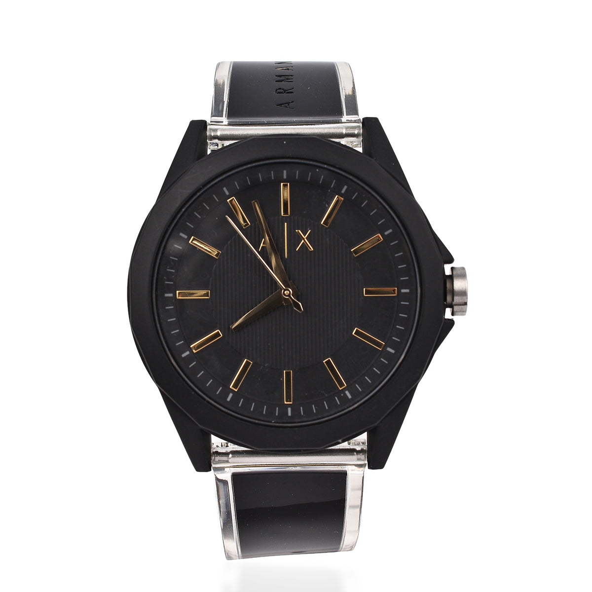 Closeout Deal - ARMANI EXCHANGE Gold Tone 3 Hand Analogue 50 ATM Water Resistant Watch -Black 7571409 0