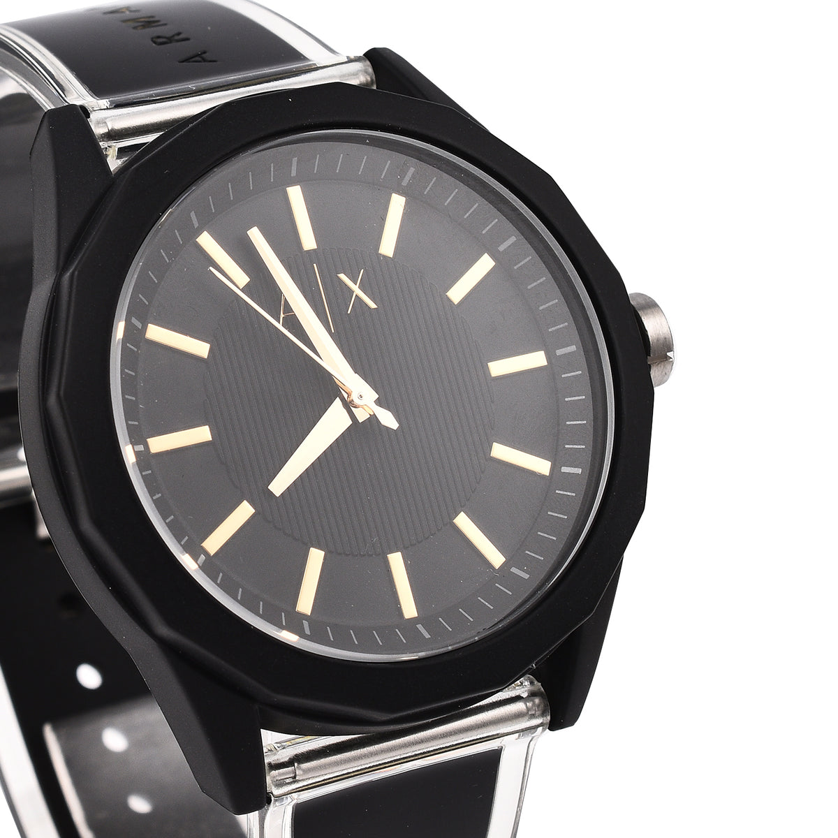 Closeout Deal - ARMANI EXCHANGE Gold Tone 3 Hand Analogue 50 ATM Water Resistant Watch -Black 7571409 2