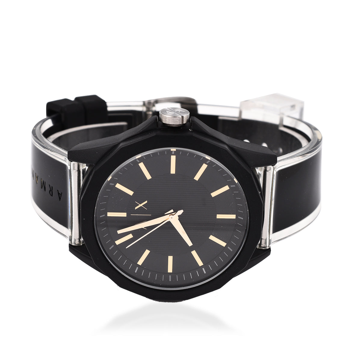 Closeout Deal - ARMANI EXCHANGE Gold Tone 3 Hand Analogue 50 ATM Water Resistant Watch -Black 7571409 3