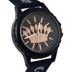Juicy Couture Analogue Ladies Watch with Silicone Strap - Black