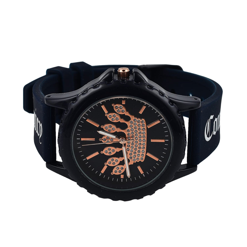 Juicy Couture Analogue Ladies Watch with Silicone Strap - Black