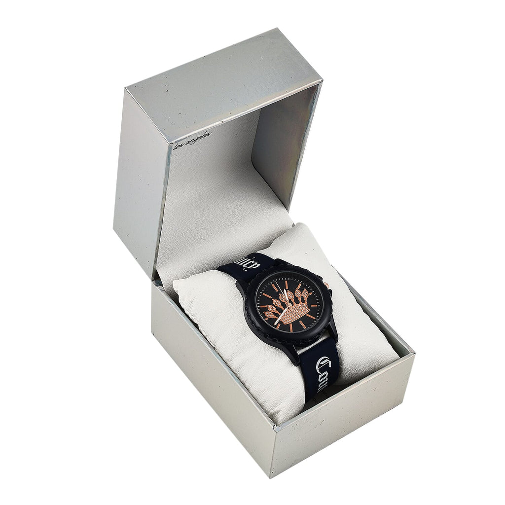 Juicy Couture Analogue Ladies Watch with Silicone Strap - Black