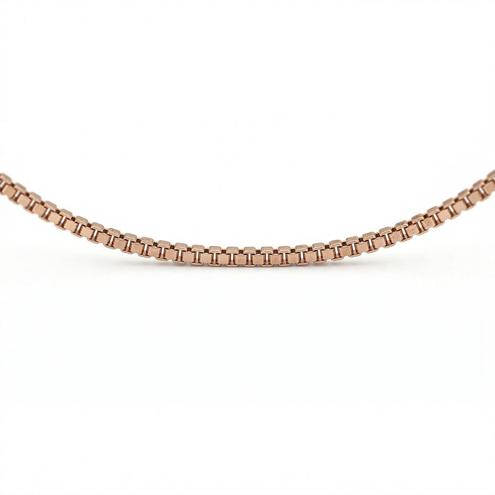 ILIANA 18K Rose Gold Venetian Box Chain Adjustable 18 Inch to 20 Inch 7571789 1