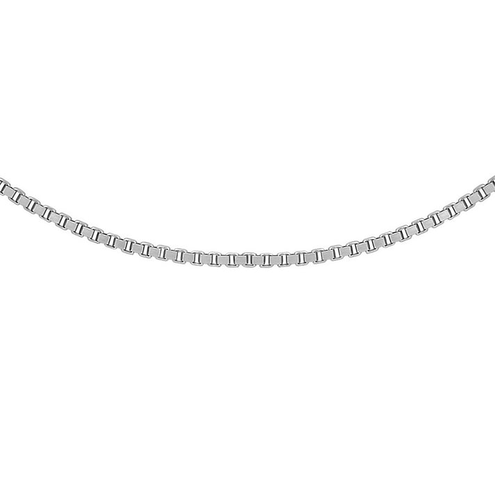 ILIANA 18K White Gold Venetian Box Chain Adjustable 18 Inch to 20 Inch 7572000 1