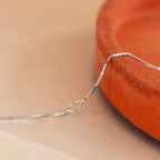 18K White Gold Venetian Box Chain With Spring Ring Clasp (Adjustable Size - 18/20)_7572000_5