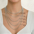 18K White Gold Venetian Box Chain With Spring Ring Clasp (Adjustable Size - 18/20)_7572000_7