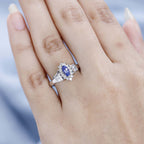 D'Joy Tanzanite & Natural Zircon Ring in Platinum Overlay Sterling Silver 1.02 Ct._7572020_2