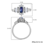 D'Joy Tanzanite & Natural Zircon Ring in Platinum Overlay Sterling Silver 1.02 Ct._7572020_5