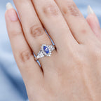 D'Joy Tanzanite & Natural Zircon Ring in Platinum Overlay Sterling Silver 1.02 Ct._7572025_2