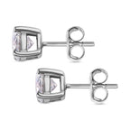 D'Joy Moissanite Stud Earrings with Push Back in Platinum Overlay Sterling Silver 2.00 Ct._7572819_4