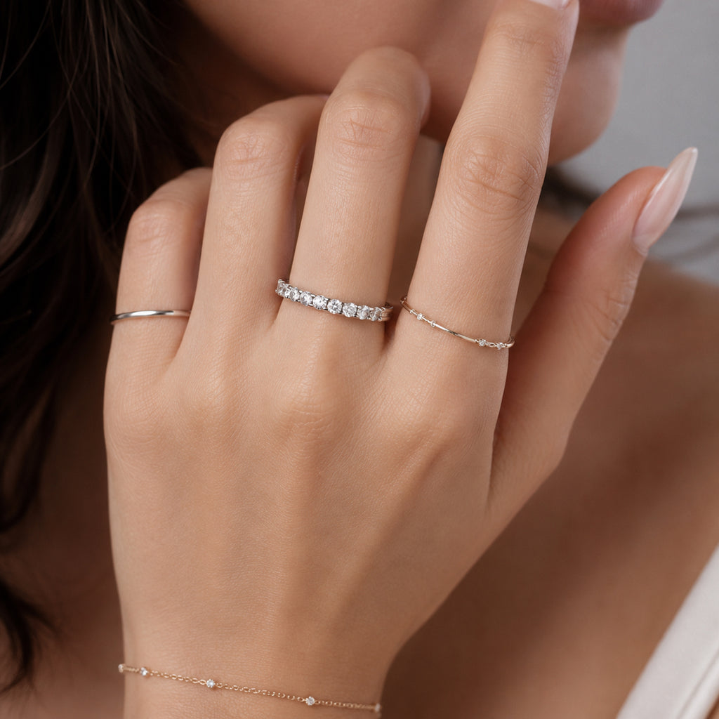 Royal Bali Collection - D'Joy Moissanite Half-Eternity Band Ring in Platinum Overlay Sterling Silver 1.00 Ct._7573002_4
