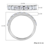 Royal Bali Collection - D'Joy Moissanite Half-Eternity Band Ring in Platinum Overlay Sterling Silver 1.00 Ct._7573002_7