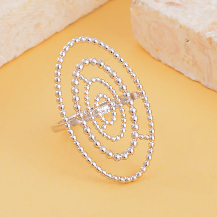 Lucy Q Bubble Drip Collection - Rhodium Overlay Sterling Silver Ring 7574575 2