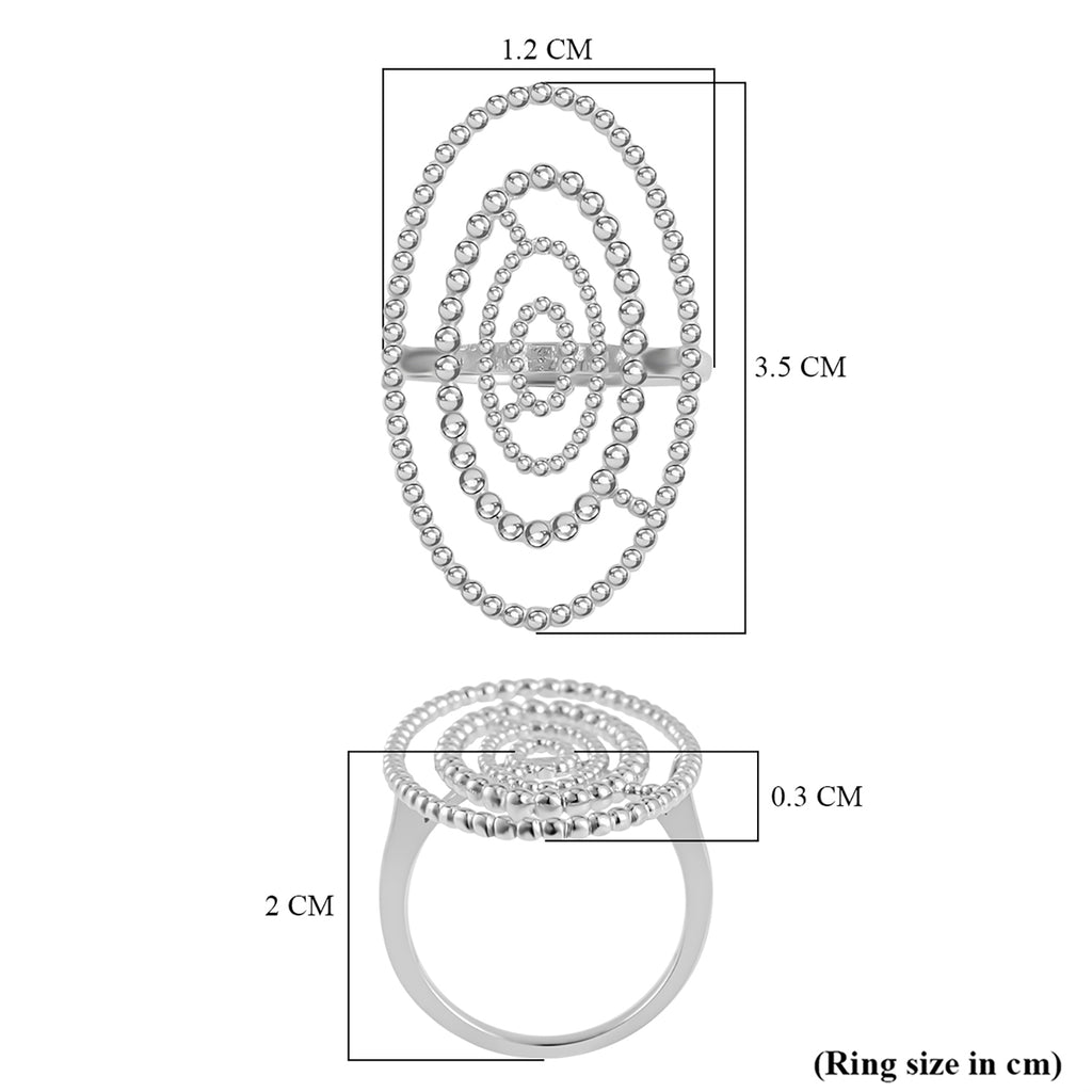 Lucy Q Bubble Drip Collection - Rhodium Overlay Sterling Silver Ring_7574575_5
