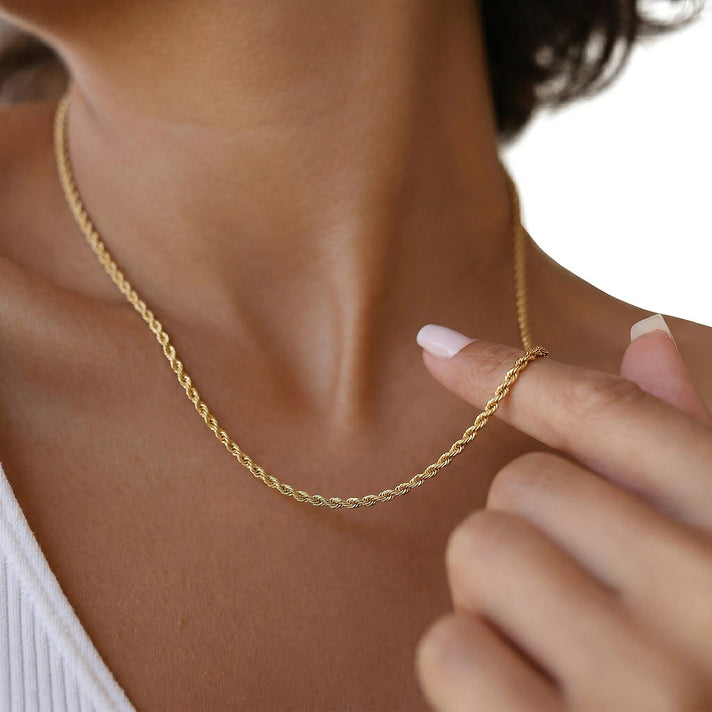 Rope Chain 22 Inch in 9K Yellow Gold 7575779 2