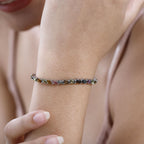 Multi-Tourmaline Linking Tennis Bracelet (Size - 8) with GB Lock Box in Platinum Overlay Sterling Silver 8.80 Ct._7576283_2