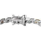 Multi-Tourmaline Linking Tennis Bracelet (Size - 8) with GB Lock Box in Platinum Overlay Sterling Silver 8.80 Ct._7576283_3