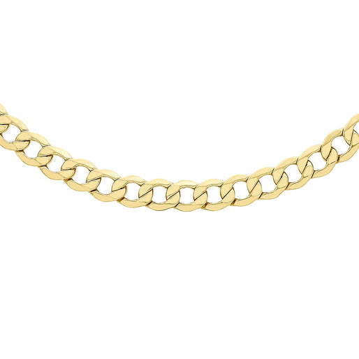 9K Yellow Gold Hollow Curb Chain With Lobster Clasp (Size - 18), Gold Wt. 6.3 Gms