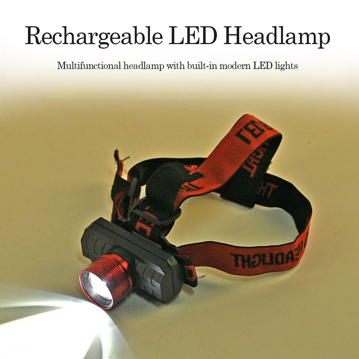 Rechargeable Headlamp with 3 modes 7576544 1