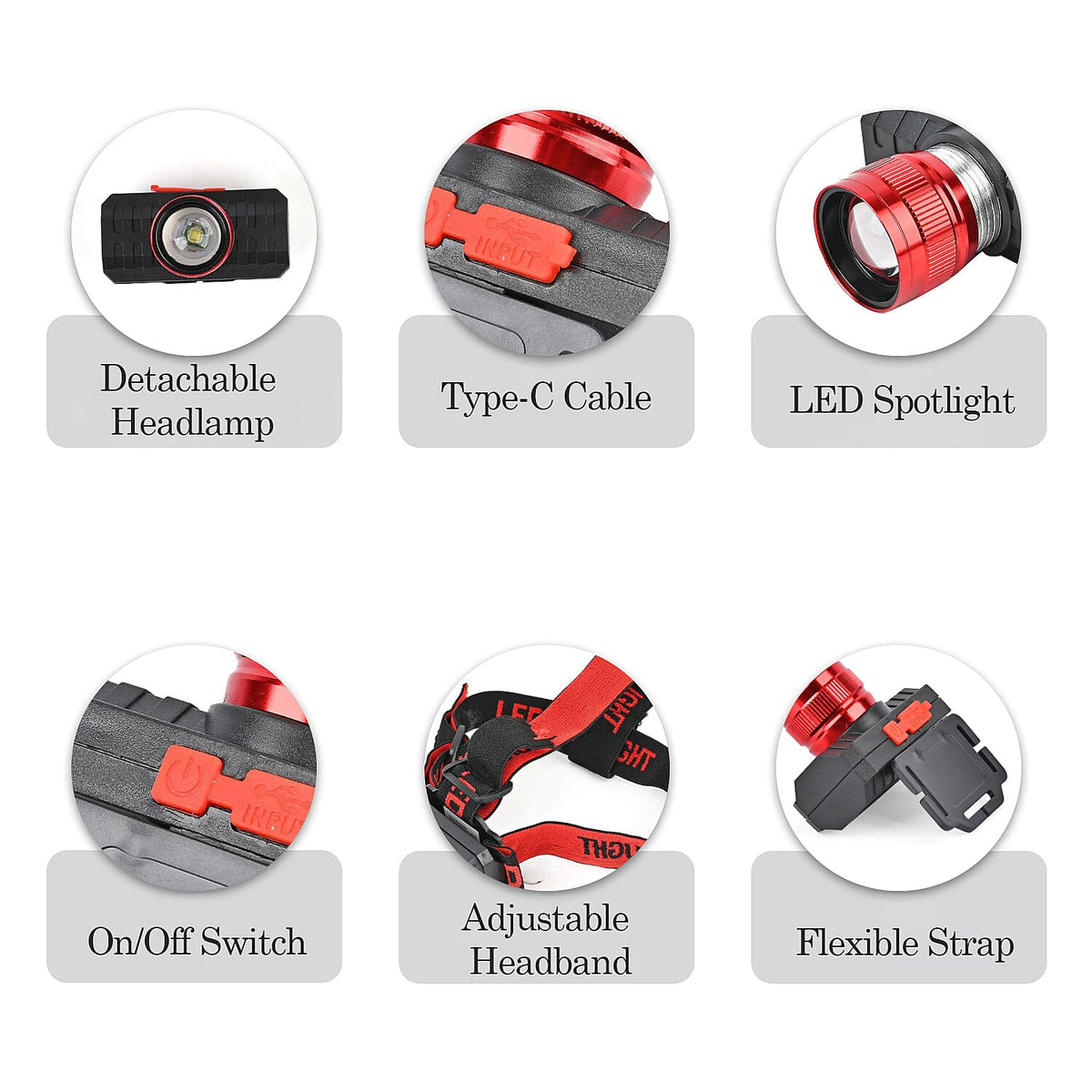 Rechargeable Headlamp with 3 modes 7576544 3