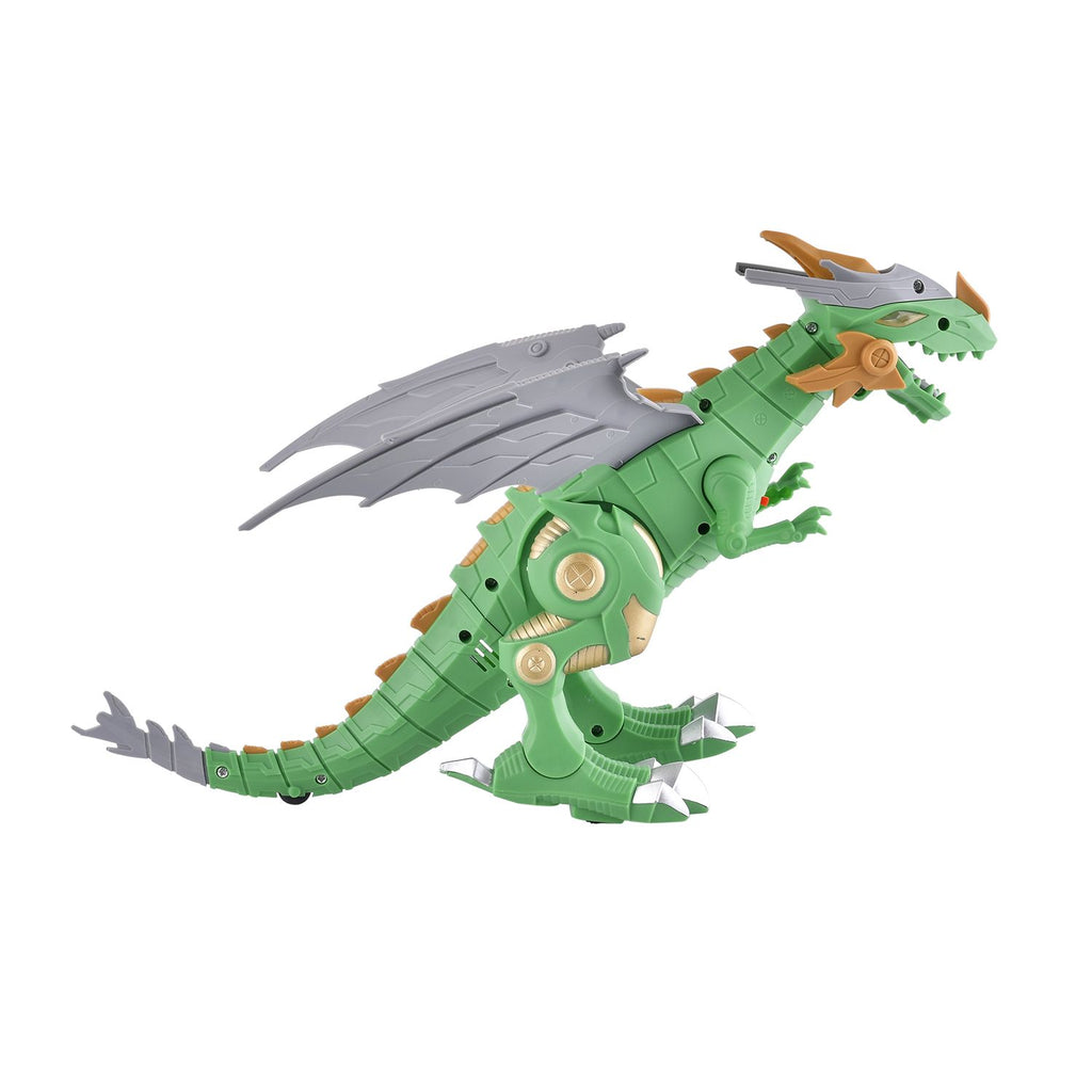 Mechanical Electric Walking Dinosaur with Wings- Green_7577393