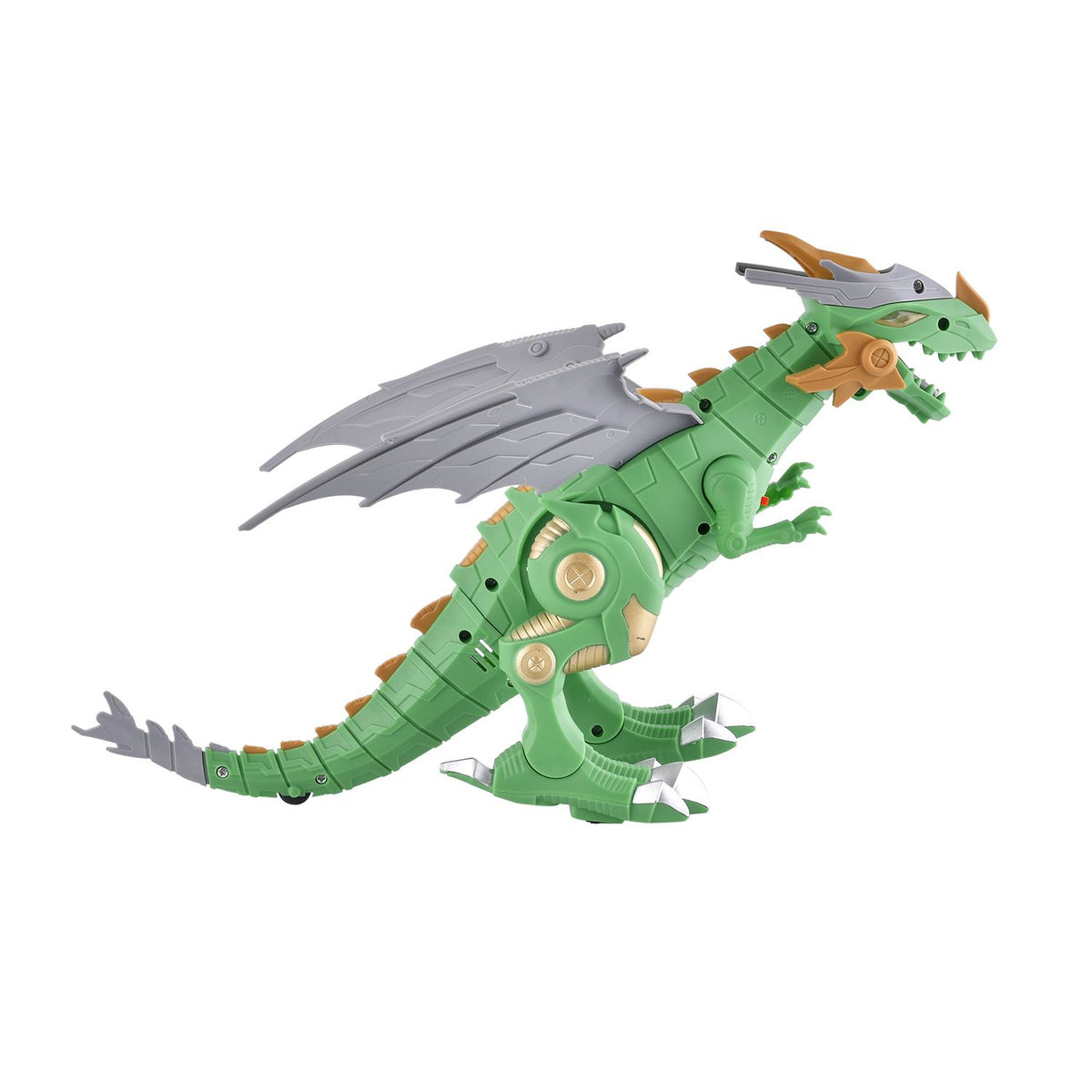Mechanical Electric Walking Dinosaur with Wings- Green - Requires 2AA Batteries (Not Inlcd) 7577393 0