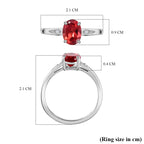 Royal Bali Collection - D'Joy Lab Created Padparadscha Sapphire & Natural Zircon Solitaire Ring in Platinum Overlay Sterling Silver 1.72 Ct._7578073_5