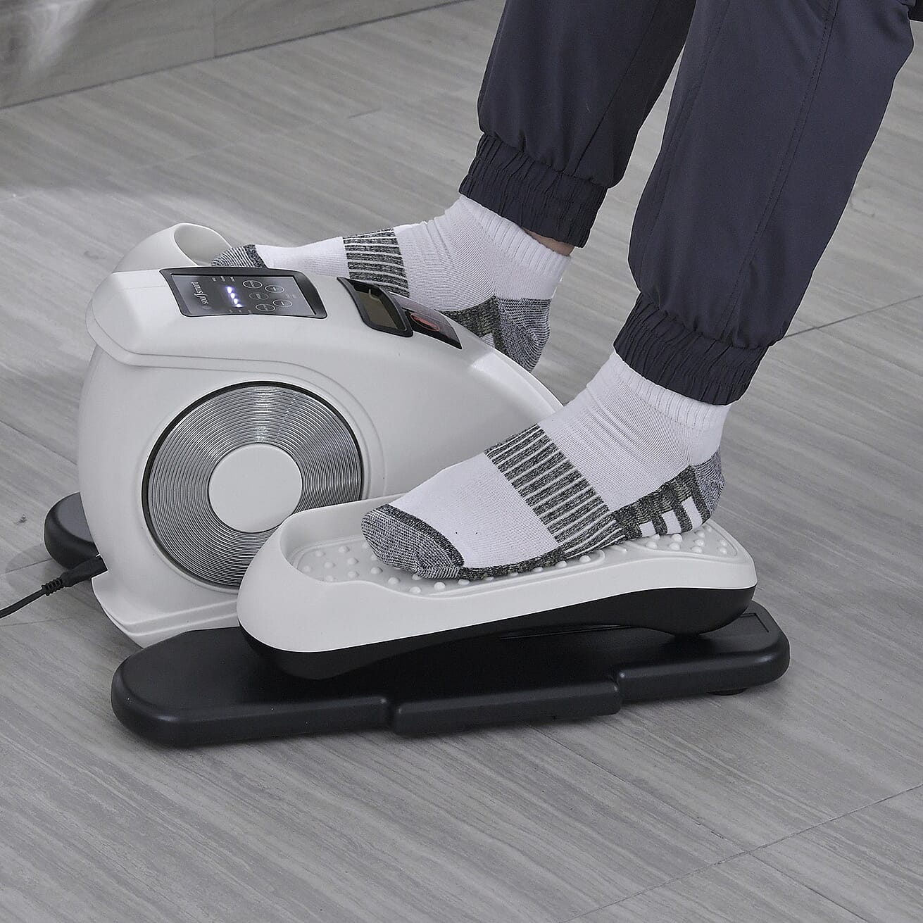 SoulSmart Electric Stepper With Elliptical Pair Belt - LCD Display - White - Black 7578232 2