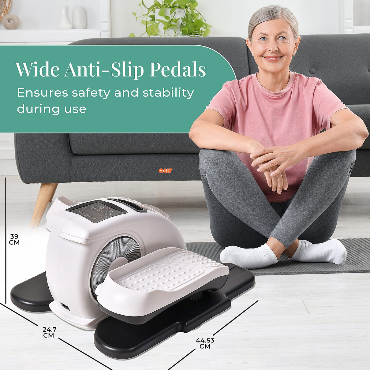SoulSmart Electric Stepper With Elliptical Pair Belt - LCD Display - White - Black 7578232 6