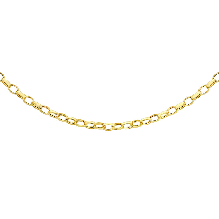 Oval Belcher Chain 18 Inch in 9K Yellow Gold 7578790 1
