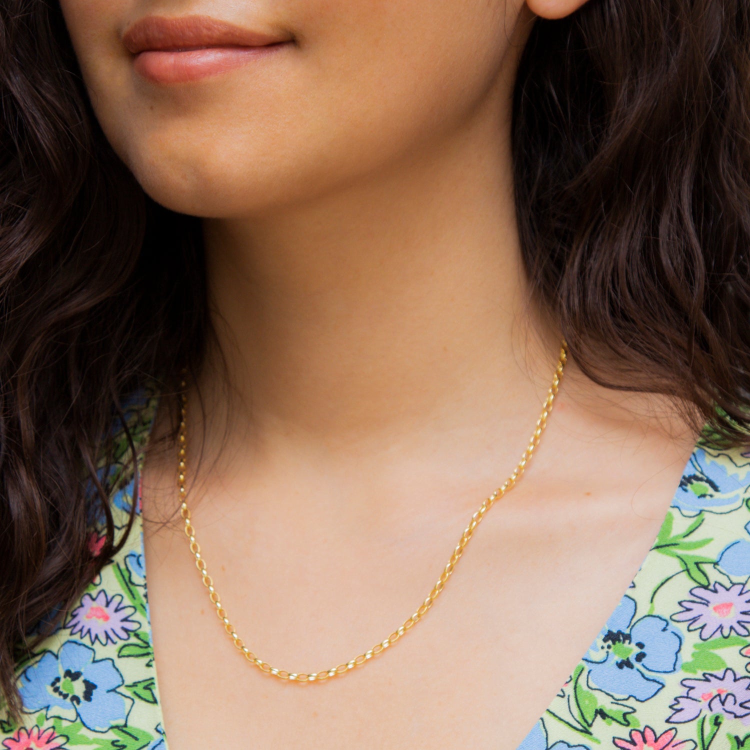 Oval Belcher Chain 18 Inch in 9K Yellow Gold 7578790 1